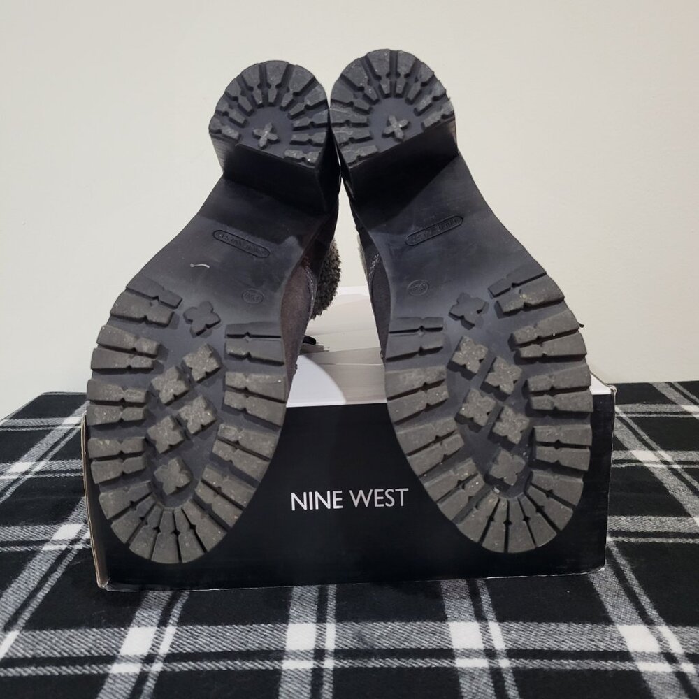 Nine West Dark Gray Suede Phaedra Boot Sz 8.5 NWT - Picture 8 of 9